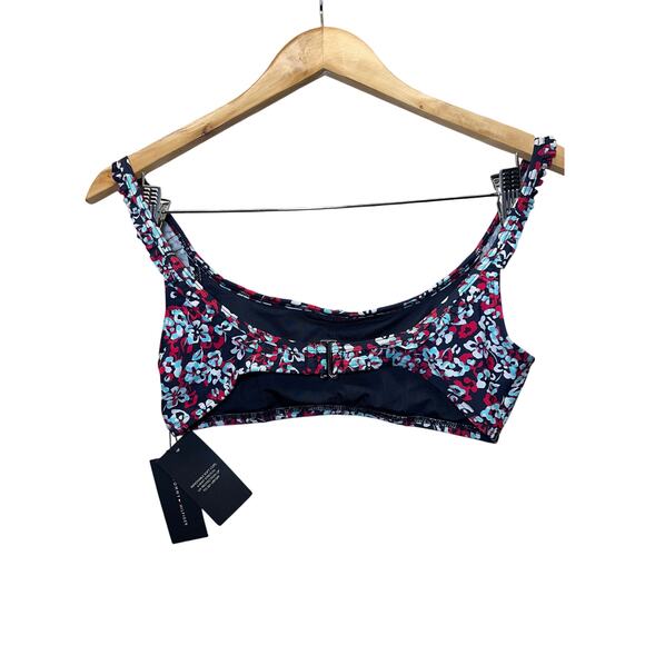Tommy Hilfiger Swim Top Women’s Size‎ L Floral Print Bikini Tankini NWT - Picture 2 of 6